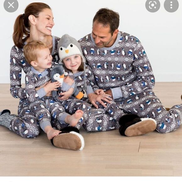 Hannah Andersson Winter Penguin Organic Cotton Pajama Top Size Medium - Picture 3 of 13
